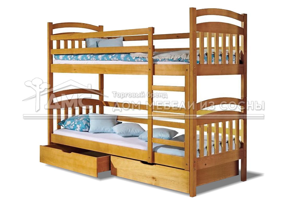 Кровать двухъярусная Лесенка 900х2000