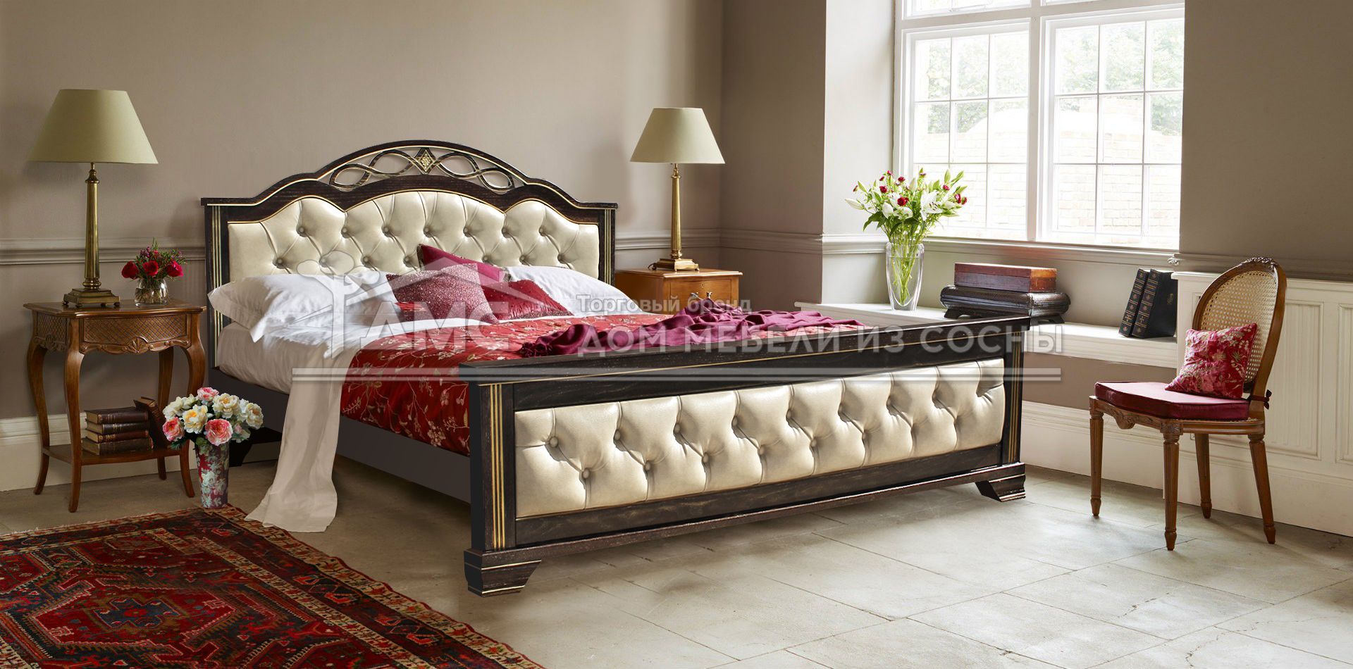 Кровать Камила с мягкой спинкой 1200х2000
