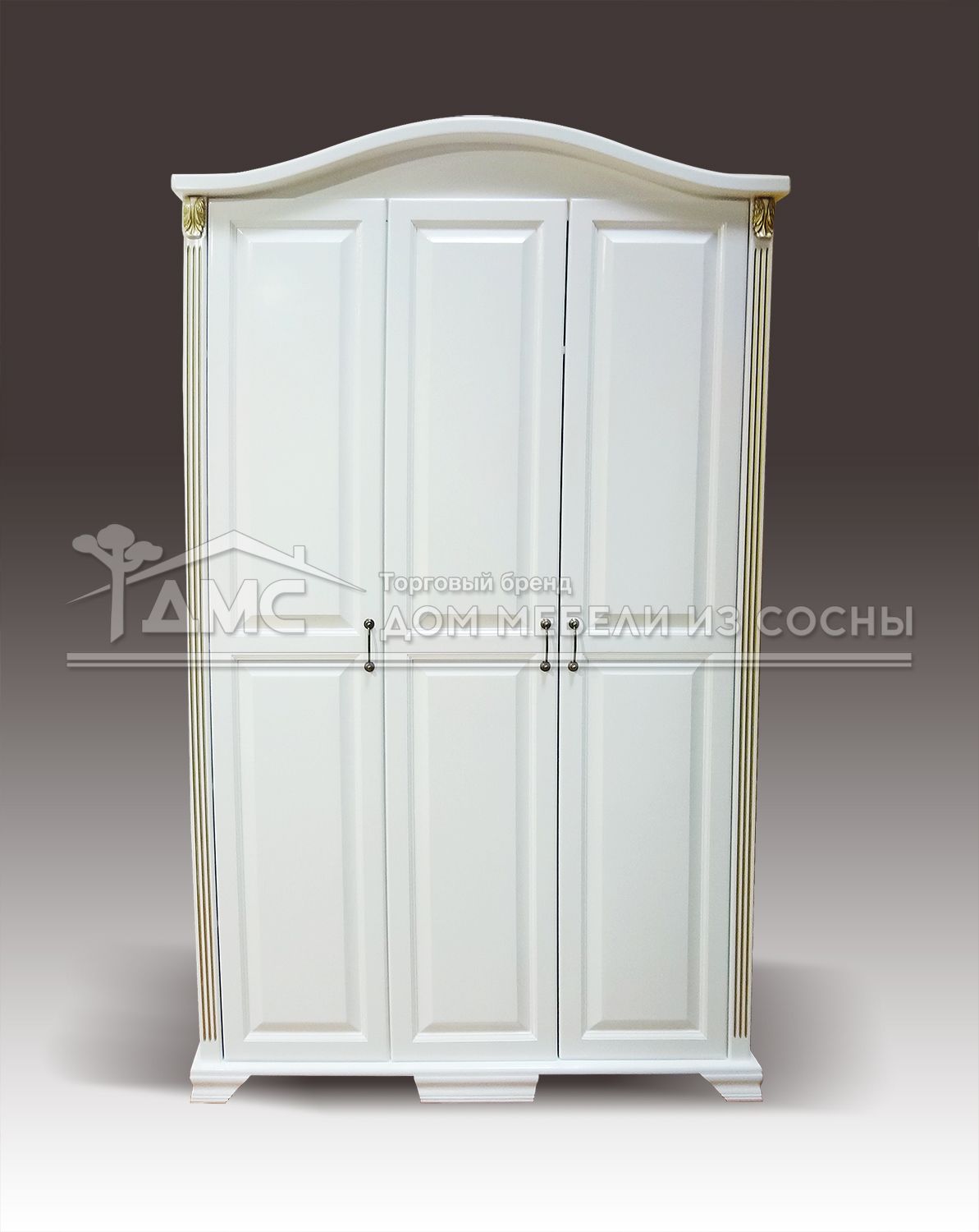 Шкаф 3-х ств. с гнутым багетом Оливия