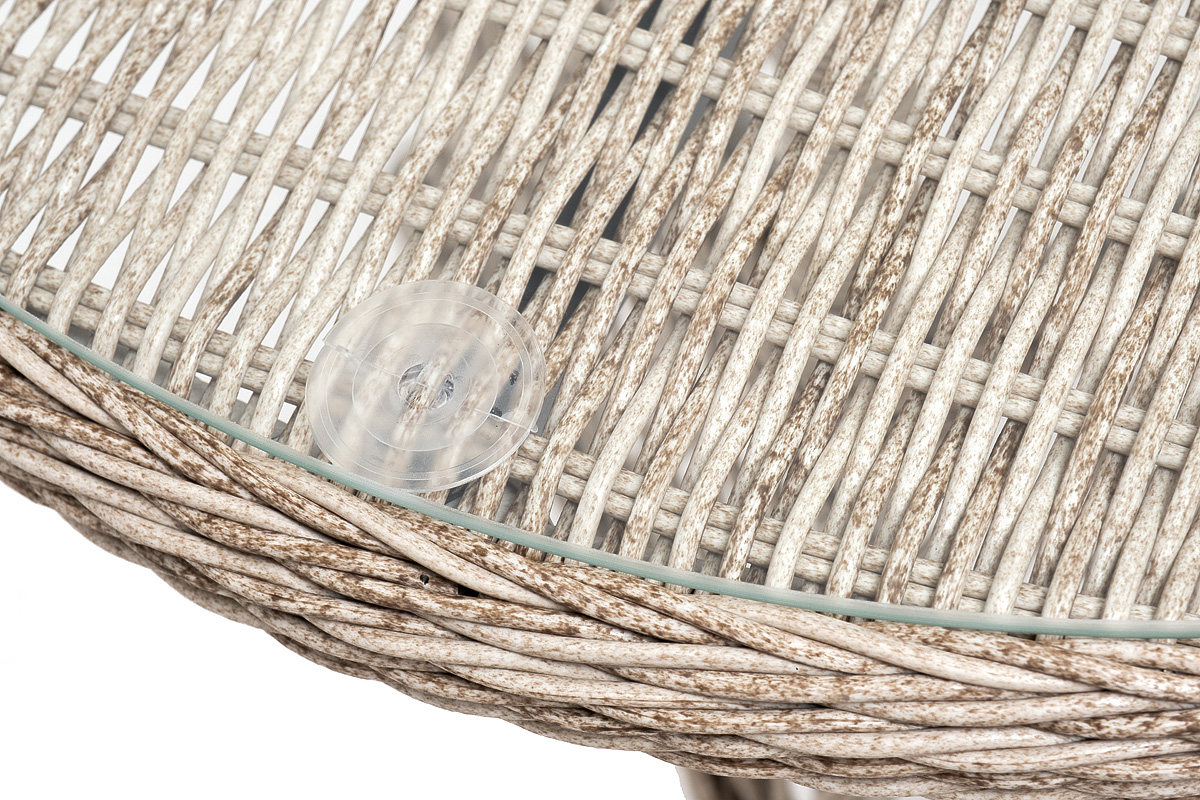 "Эспреззо–80 R" обеденная группа плетеная, цвет бежевый