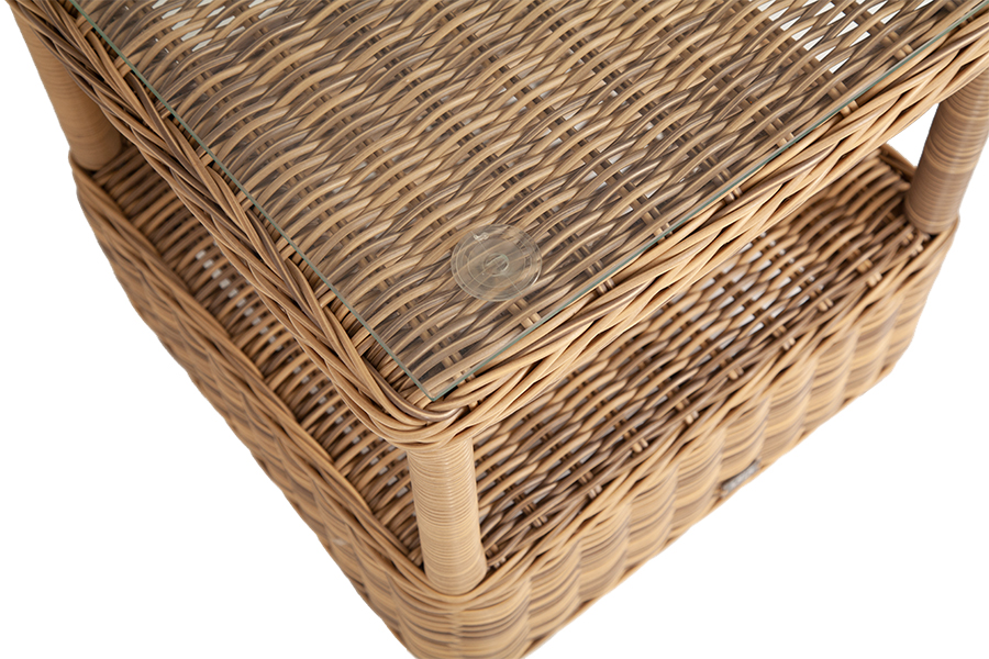 "Форилло" столик кофейный из искусственного ротанга, цвет соломенный