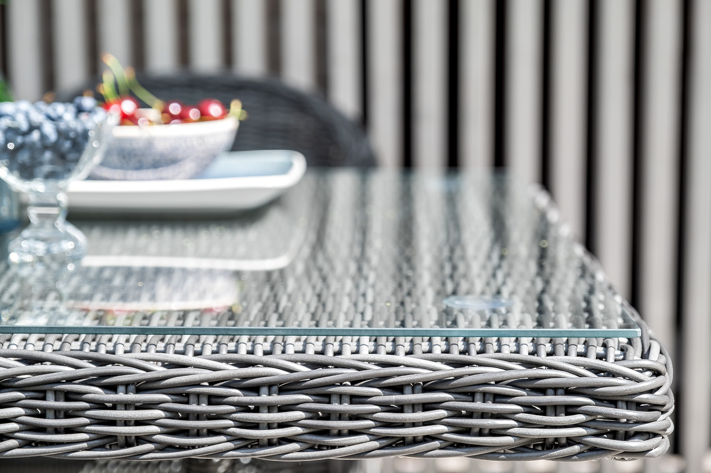 "Франческо" обеденная группа плетеная, цвет графит