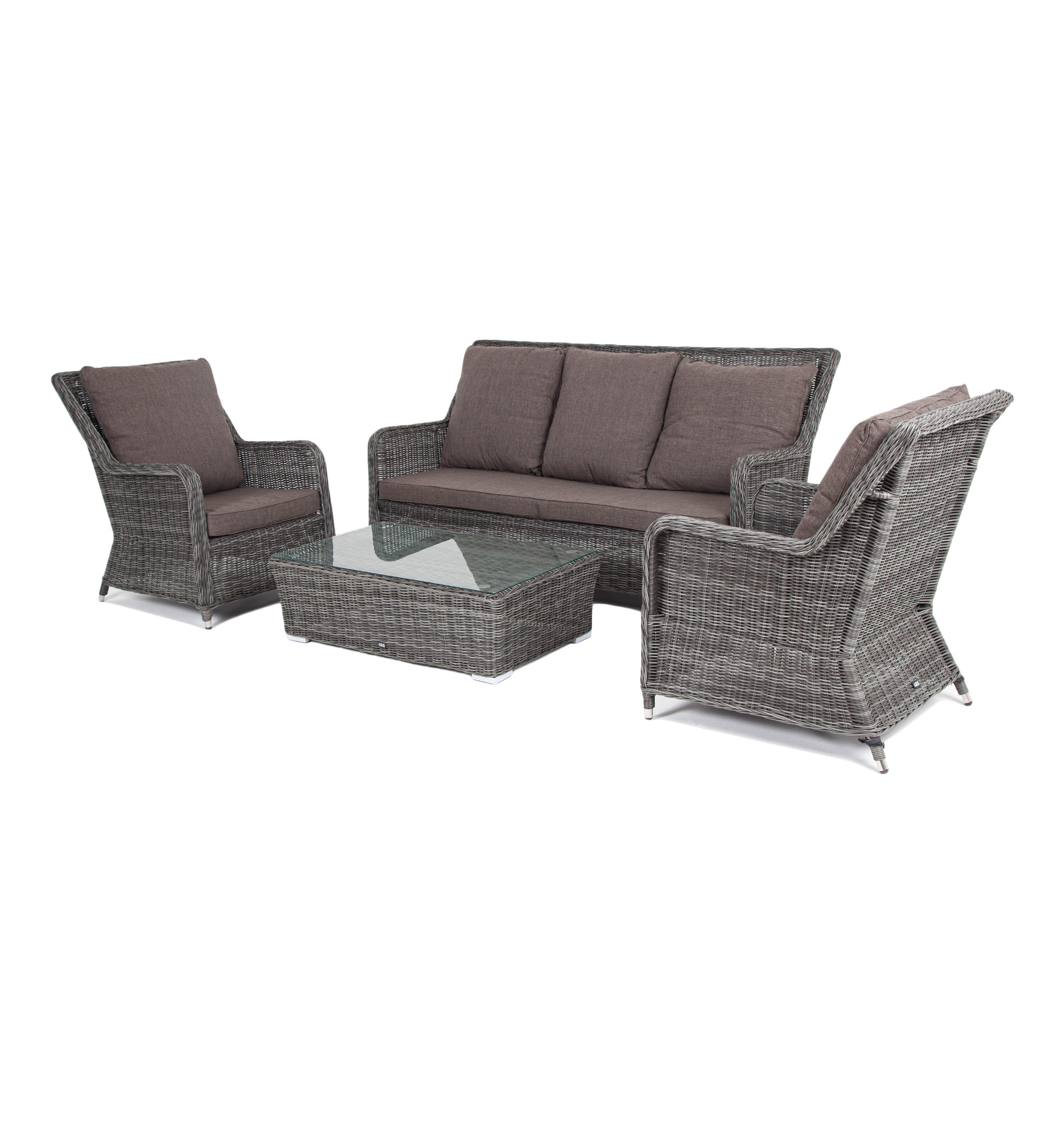 "Глиссандо" лаунж-зона из искусственного ротанга, цвет графит