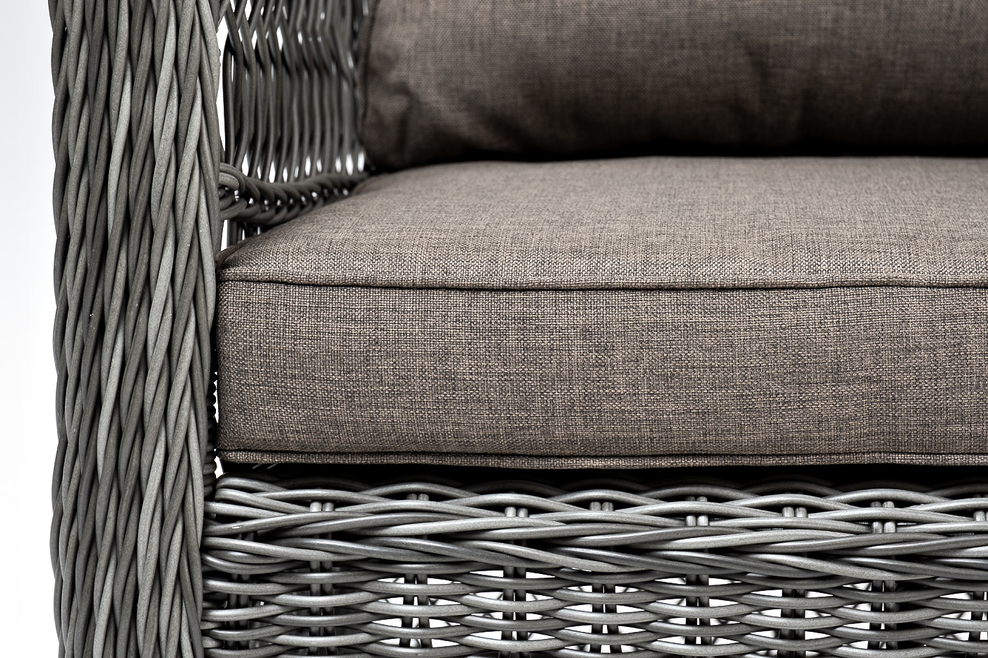 "Грандинелли" кресло из искусственного ротанга, цвет графит