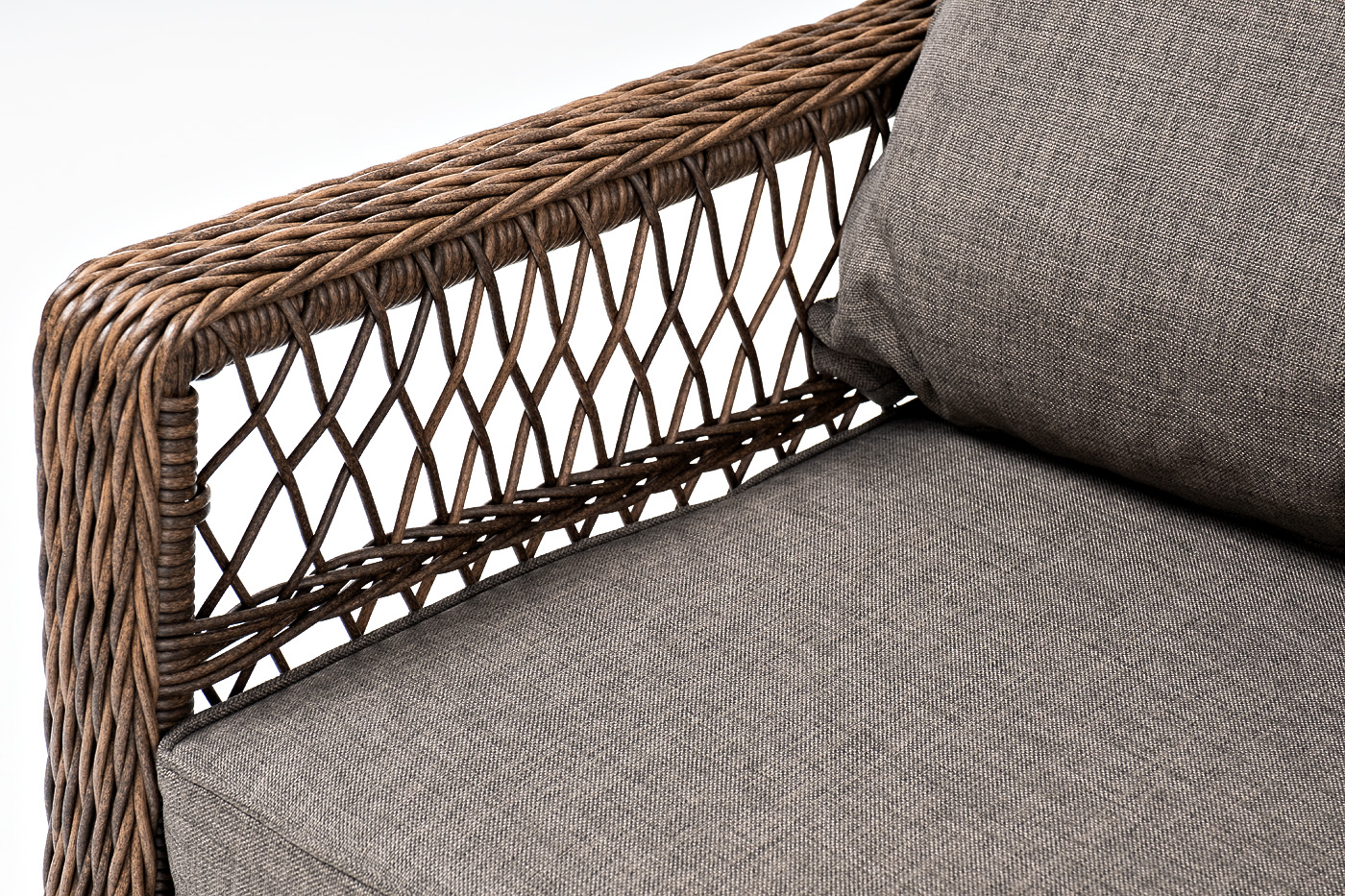 "Грандинелли" кресло из искусственного ротанга, цвет коричневый