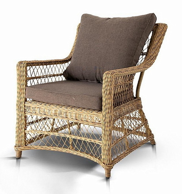 "Грандинелли" кресло из искусственного ротанга, цвет соломенный