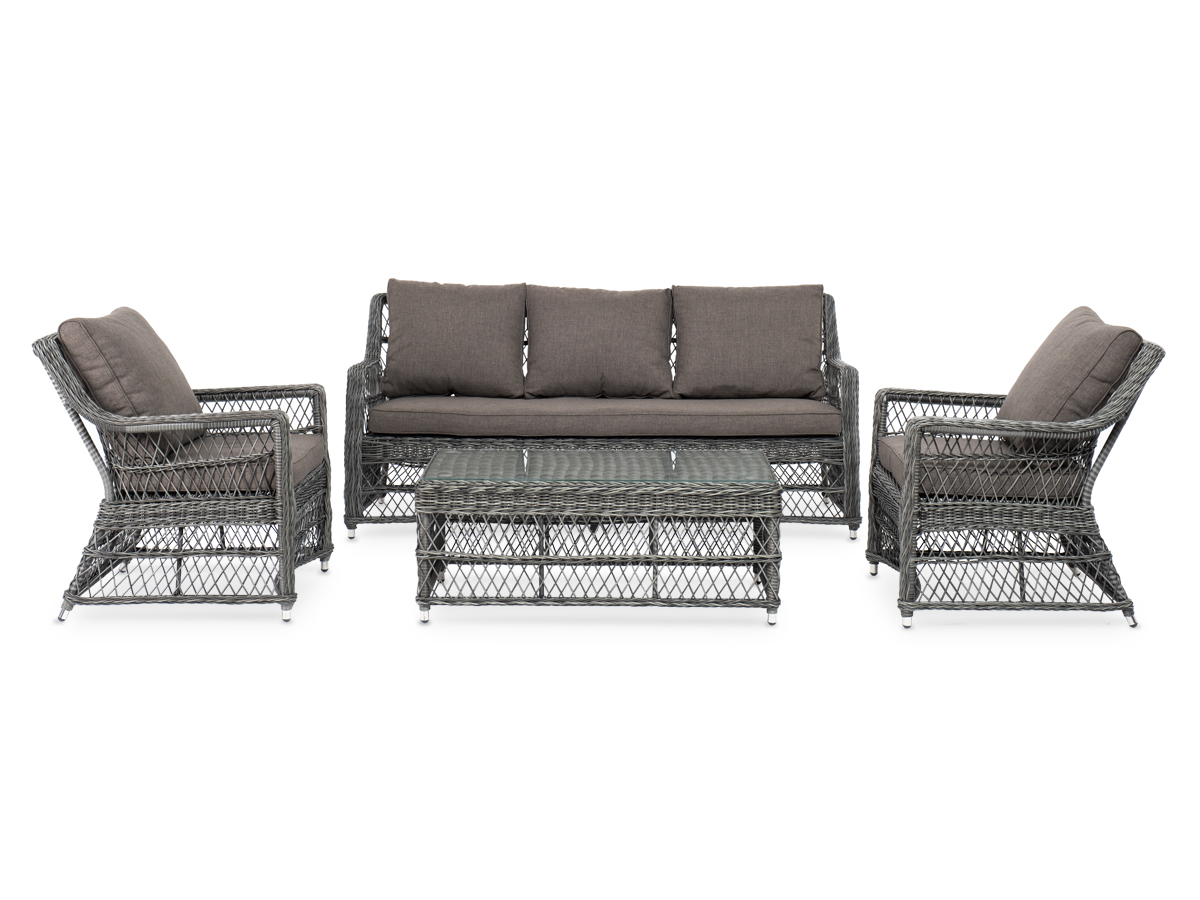 "Грандинелли" лаунж-зона из искусственного ротанга, цвет графит