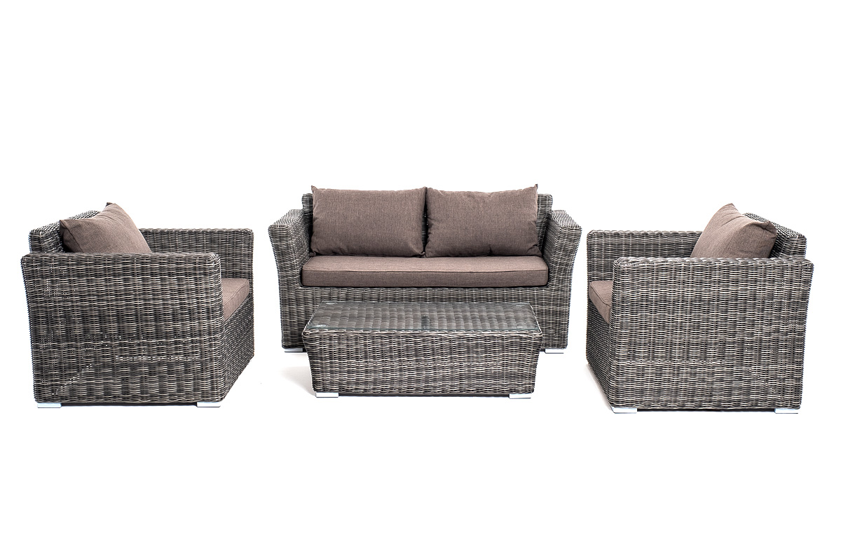 "Каприоли" лаунж-зона из искусственного ротанга, цвет графит