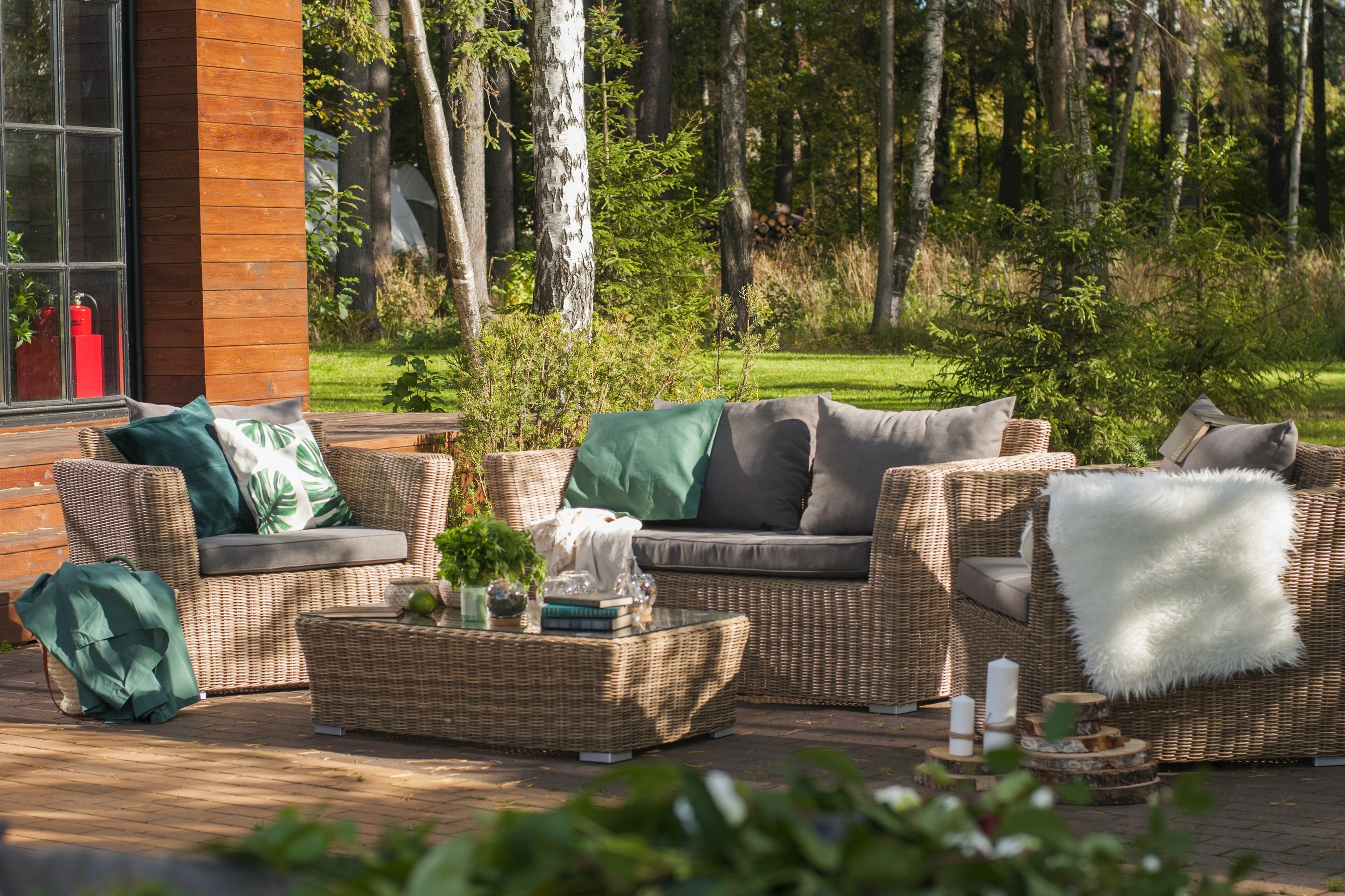 "Капуто" диван из искусственного ротанга двухместный, цвет соломенный