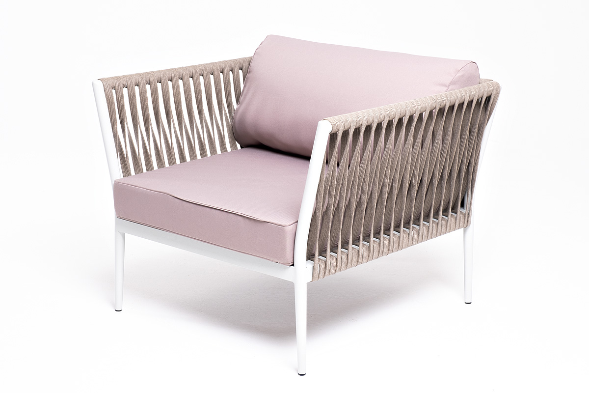 "Калабрия" модульная лаунж-зона из роупа (веревки), каркас из алюминия