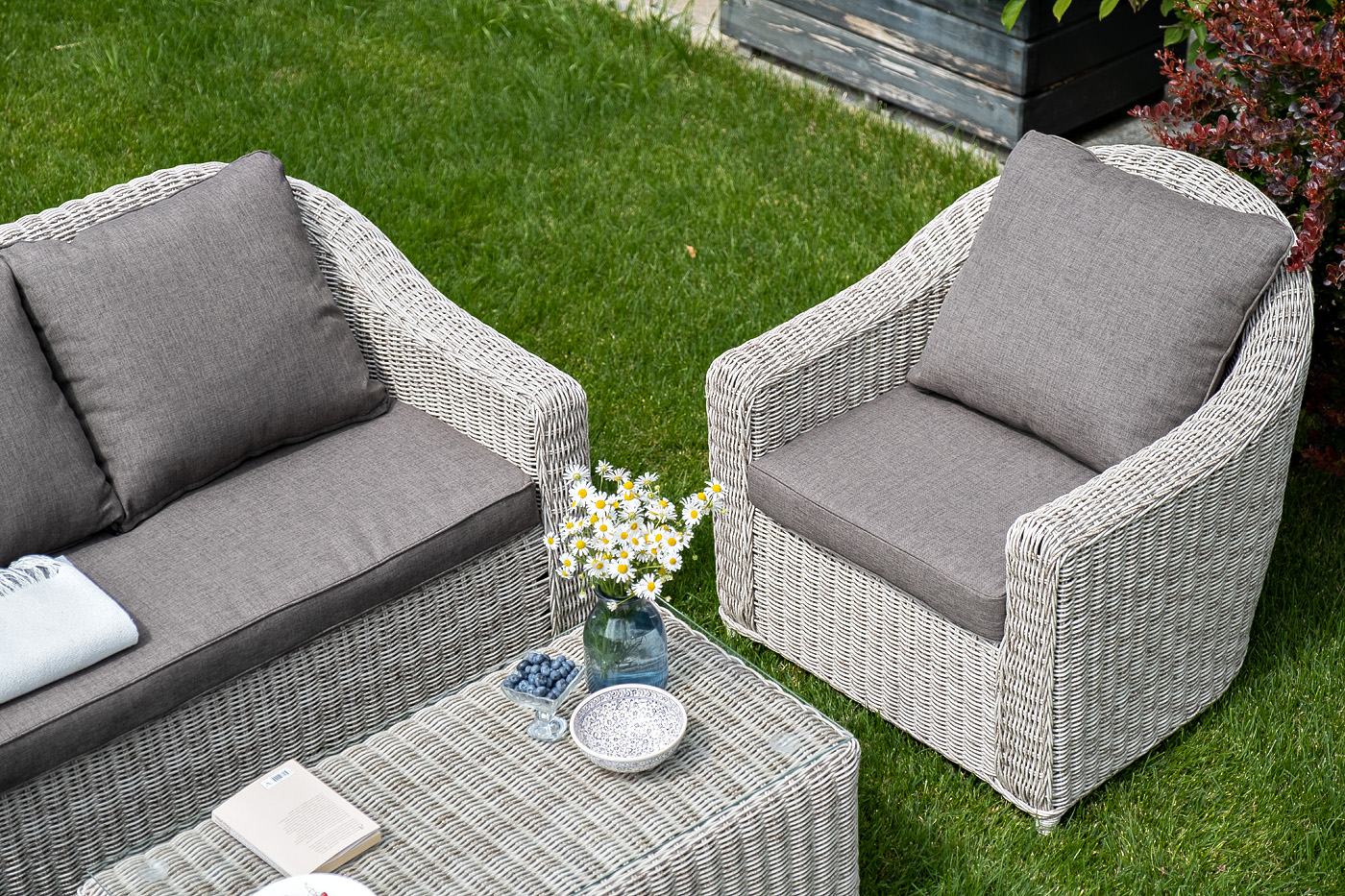 "Копаннини" кресло из искусственного ротанга, цвет бежевый