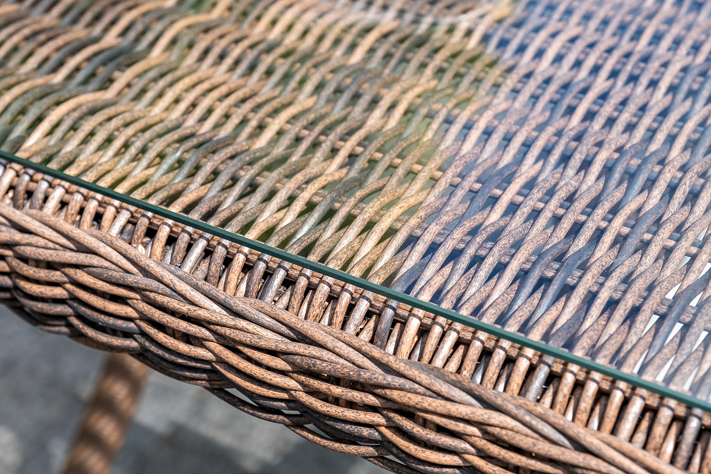 "Латтини" плетеный стол из искусственного ротанга 160х90см, цвет коричневый