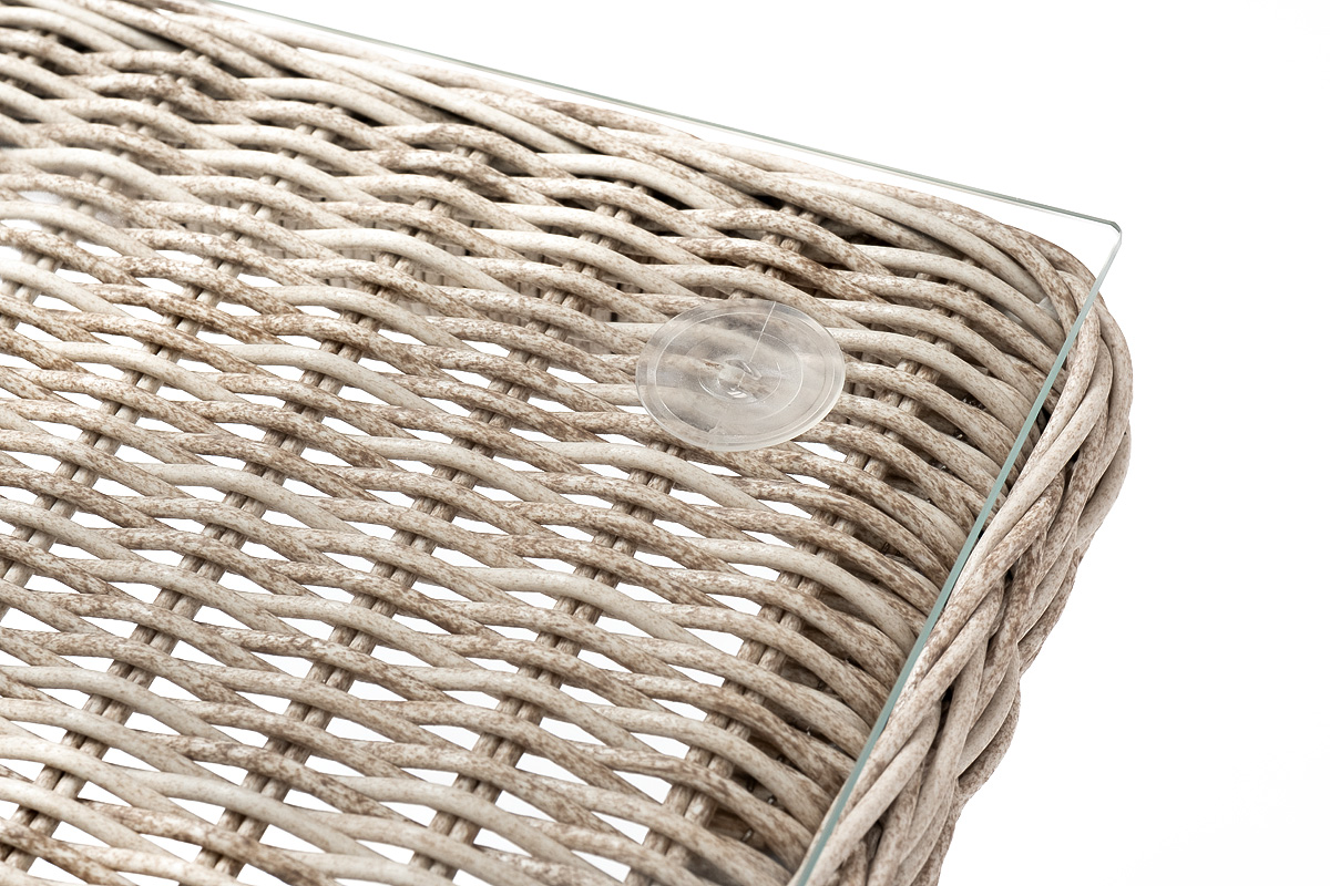 "Латтини" плетеный стол из искусственного ротанга 200х90см, цвет бежевый