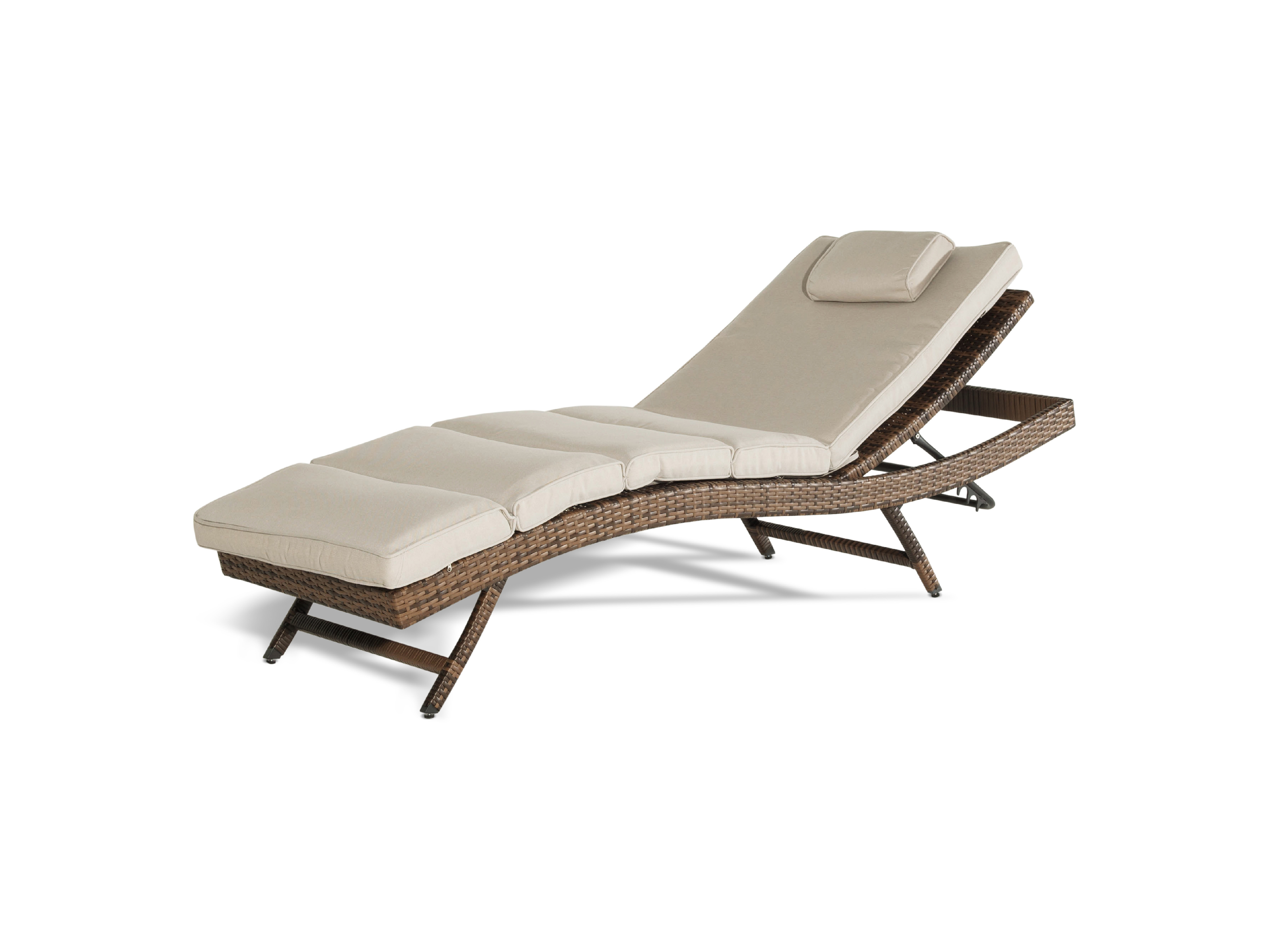 " Лисборн  " шезлонг из искусственного ротанга, цвет коричневый