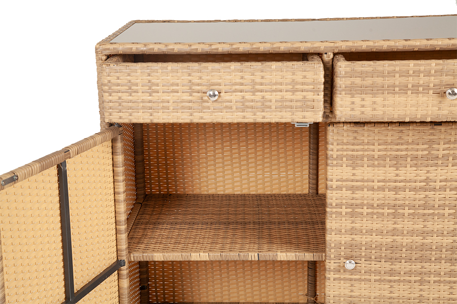 "Мальта" тумба плетеная из искусственного ротанга, цвет соломенный