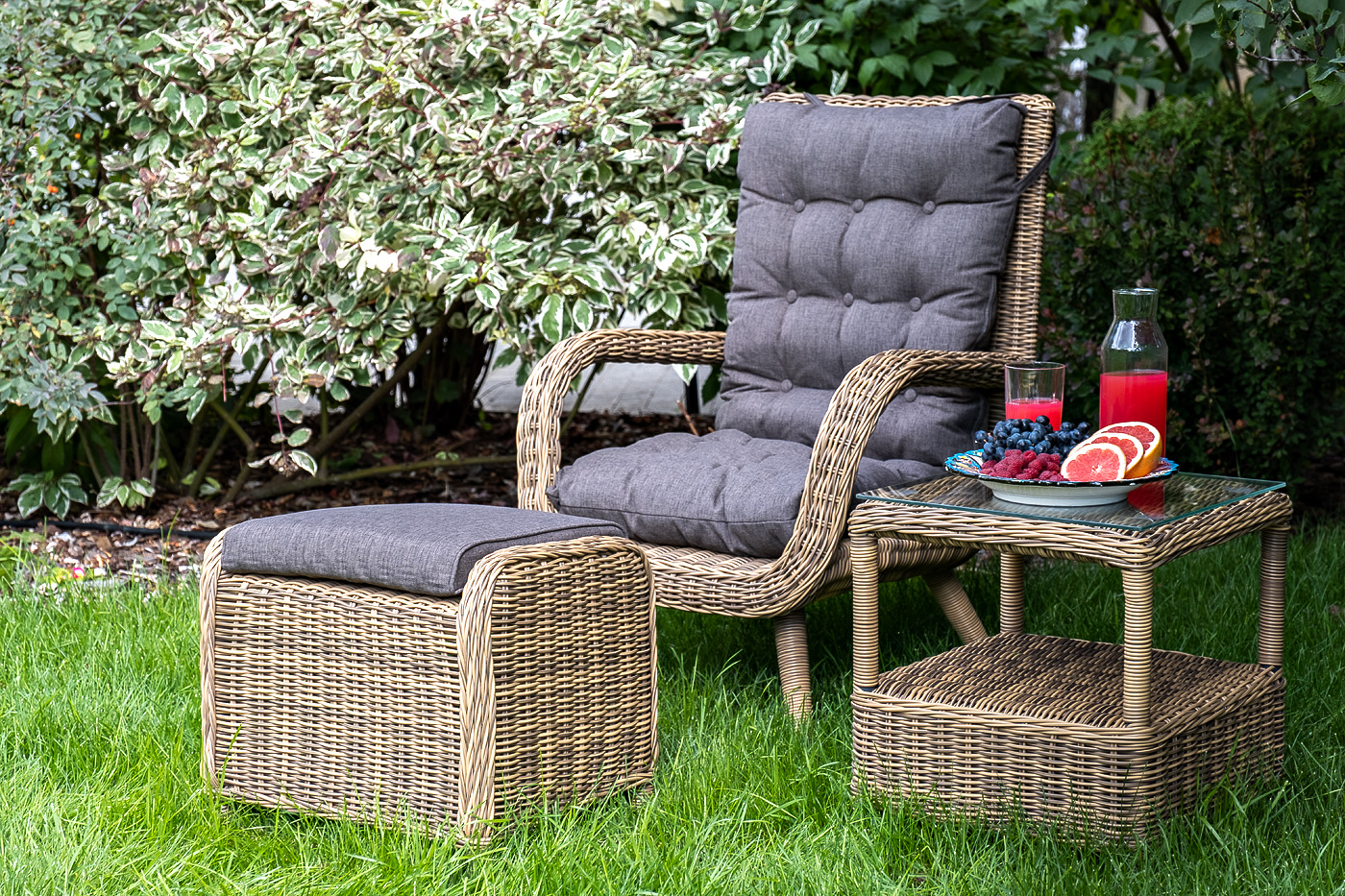 "Таррагона" пуф плетеный, цвет соломенный