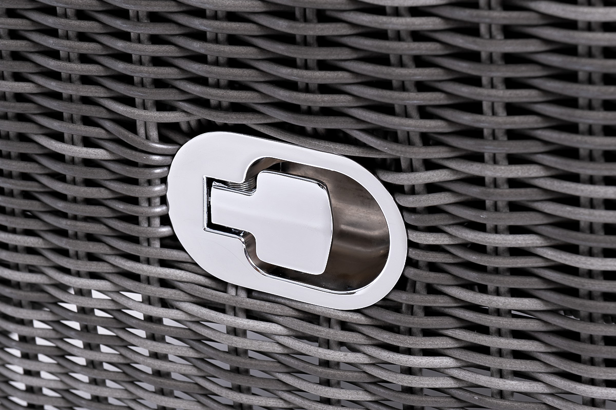 "Форилло" кресло раскладное плетеное, цвет графит