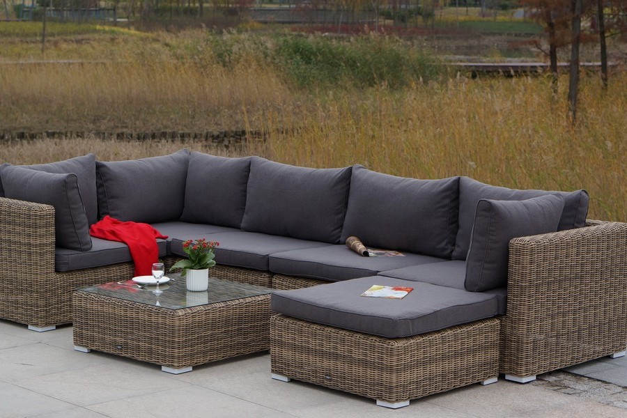 "Лунджи" модуль диванный прямой с подушками, цвет соломенный