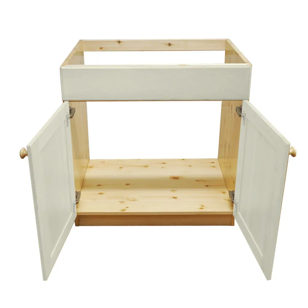 Тумба деревянная Весури под мойку арт. 380 слоновая кость