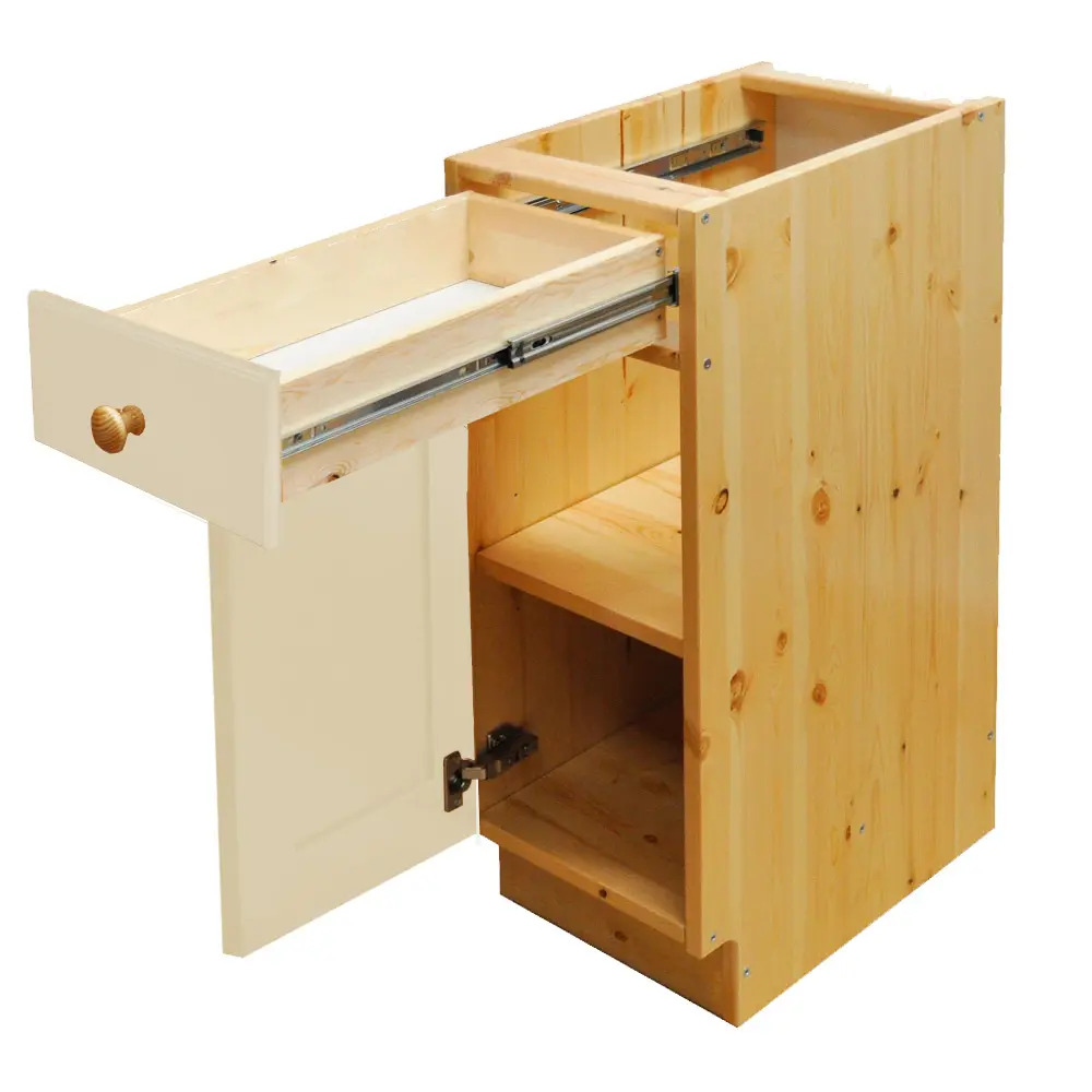 Тумба массив сосны Весури с 1 ящ. арт. 331 слоновая кость