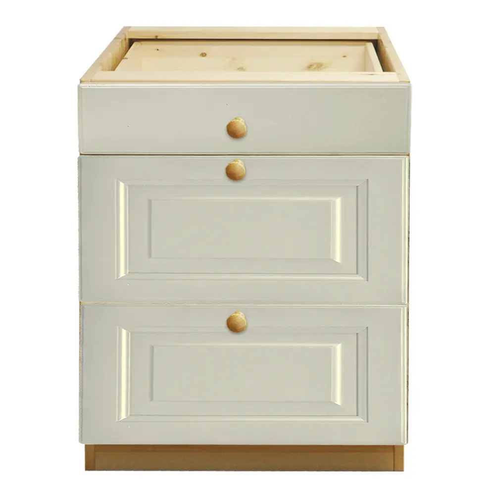 Тумба массив сосны Весури с 3-мя ящ. арт. 363 слоновая кость